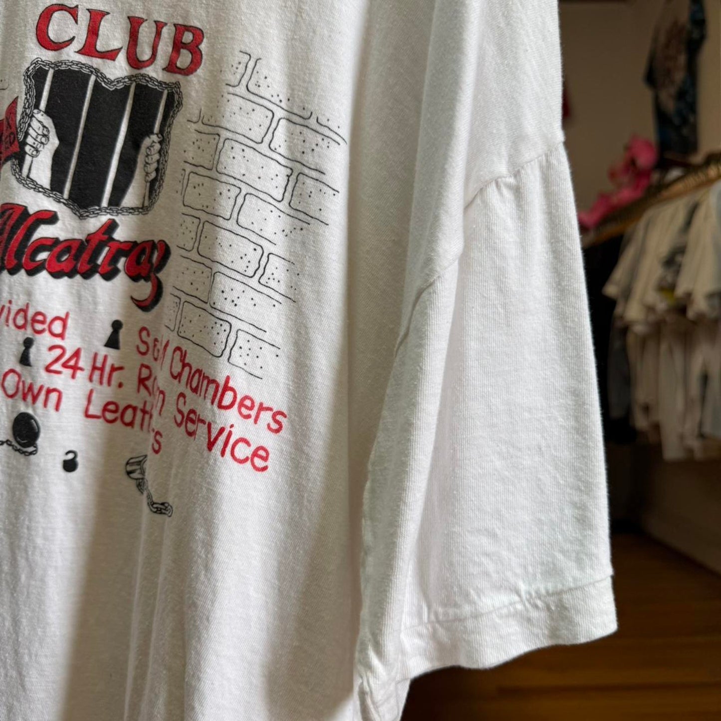 Vintage 90s Alcatraz Prison Camp Parody Humor T-Shirt