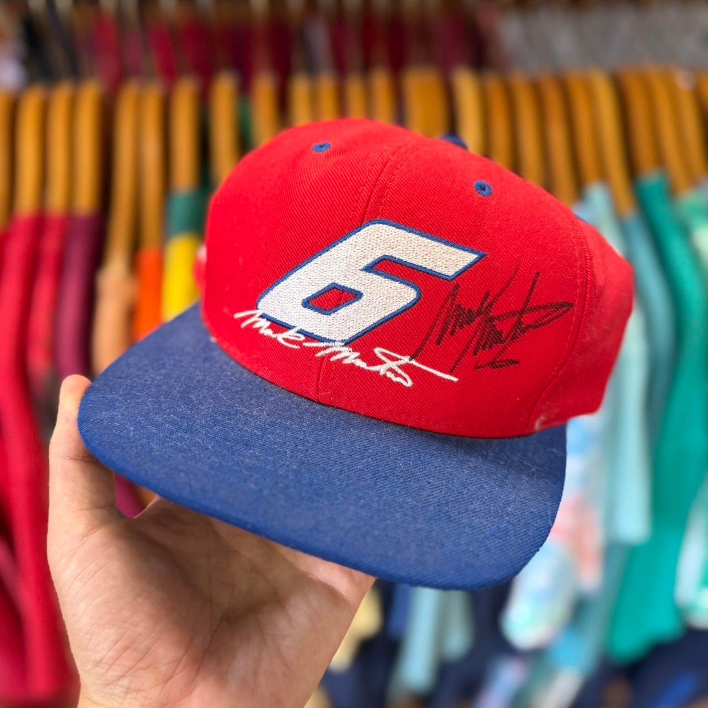 Vintage 90s Mark Martin NASCAR Racing Race Car Snapback