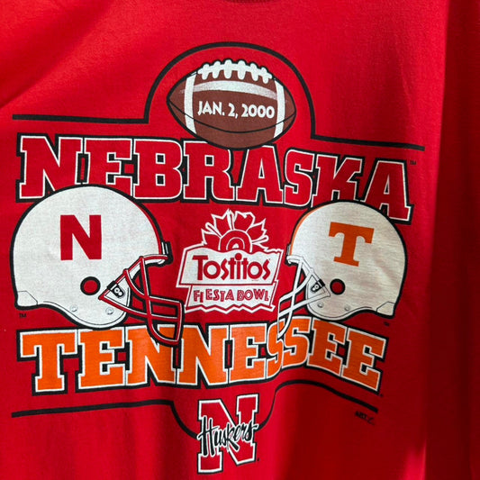 Vintage 90s Nebraska Huskers Tostitos Bowl Game T-Shirt