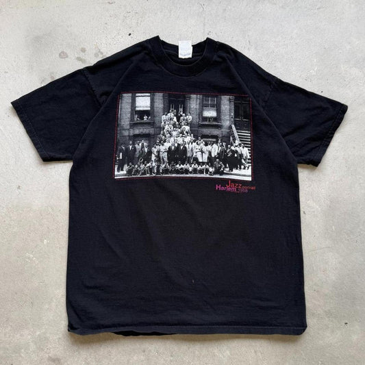 Vintage 90s Jazz Portrait Harlem 1958 Music History T-Shirt - X-Large