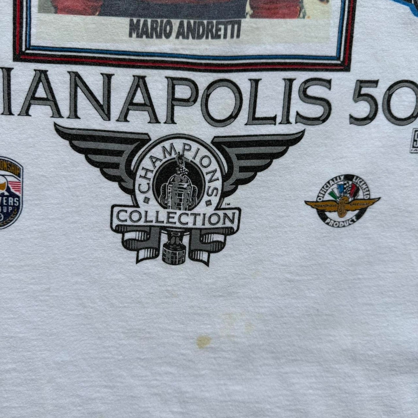 Vintage 90s Indianapolis 500 Racing Champion Race Car T-Shirt - Medium