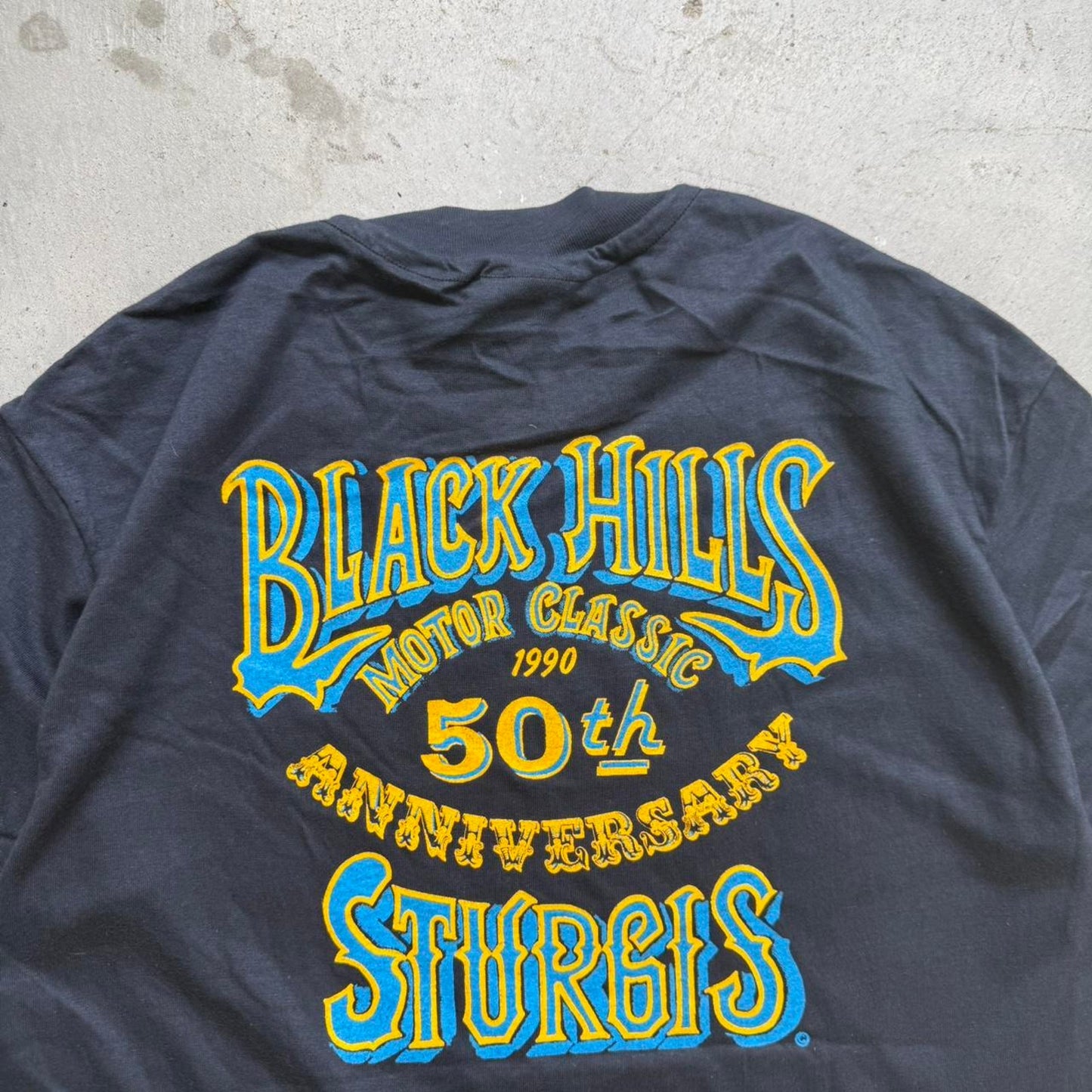 Vintage 1990 Sturgis Black Hills Rally Biker Motorcycle T-Shirt - X-Large