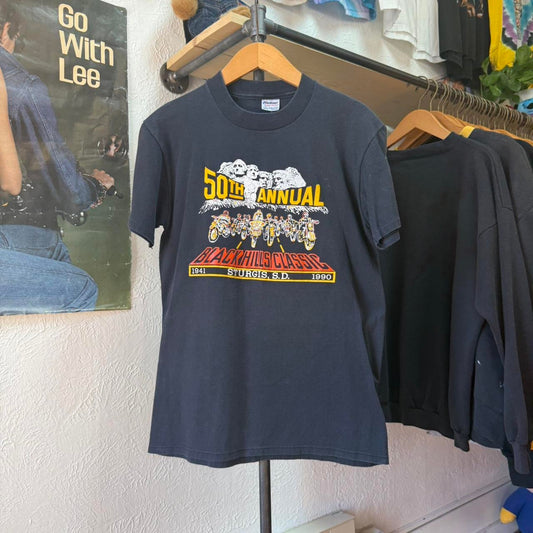 Vintage 1990 Sturgis Black Hills Rally Motorcycle Biker T-Shirt - Medium