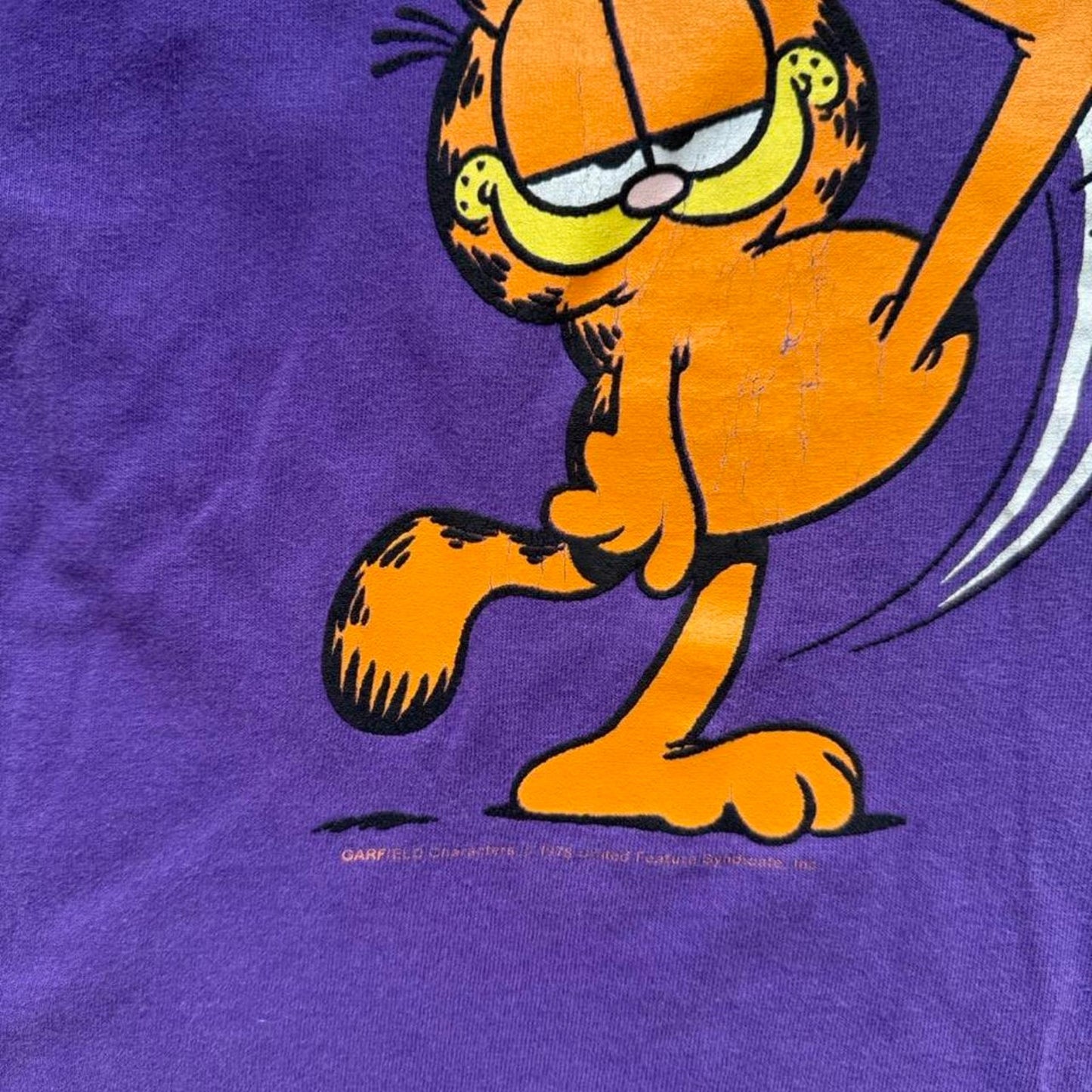 Vintage 90s Garfield My Way or the Highway Cartoon T-Shirt - X-Large