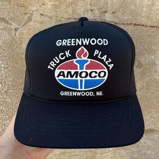 Vintage 90s Amoco Truck Plaza Trucker Cap