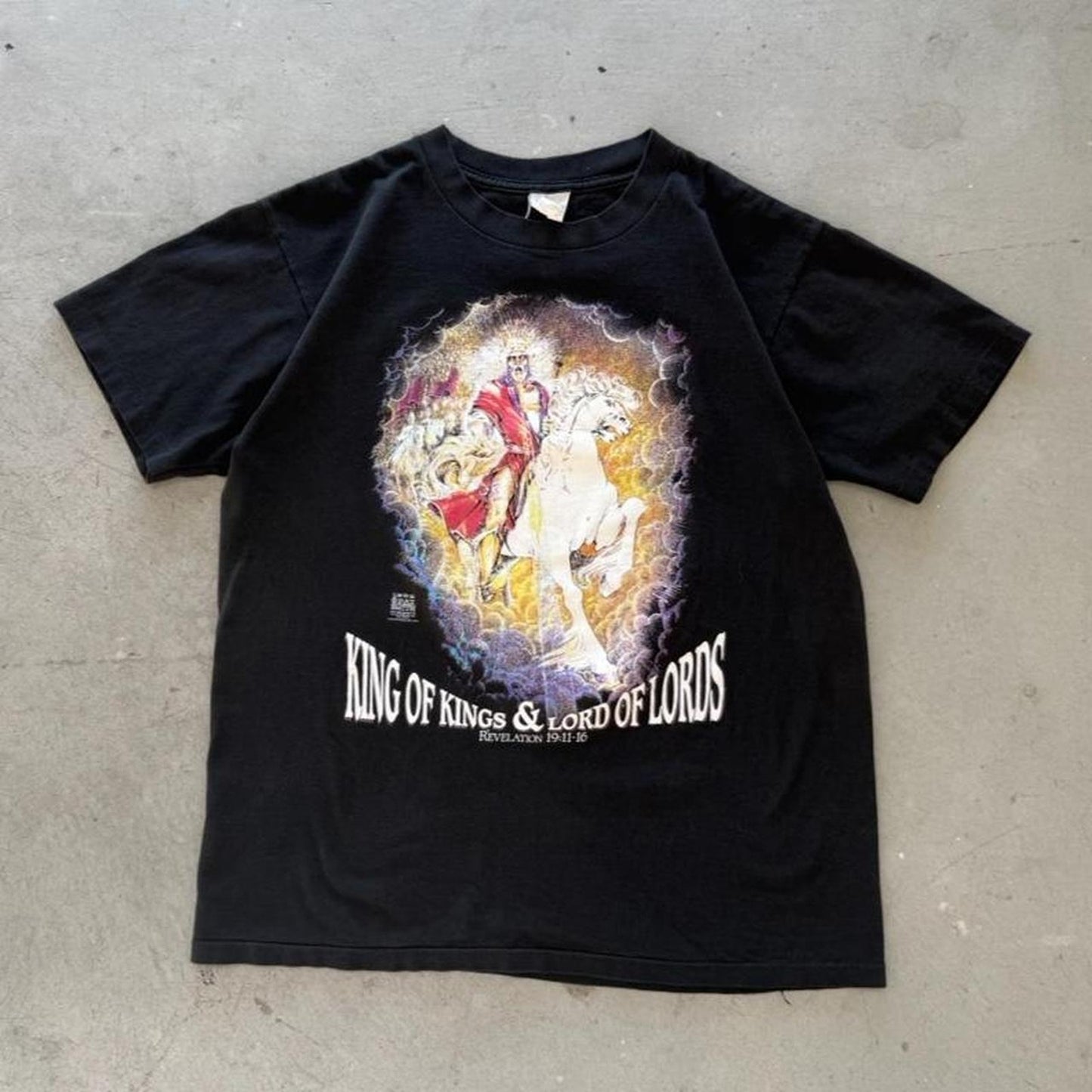 Vintage 90s King of Kings & Lord of Lords Jesus Living Epistles T-Shirt - Large