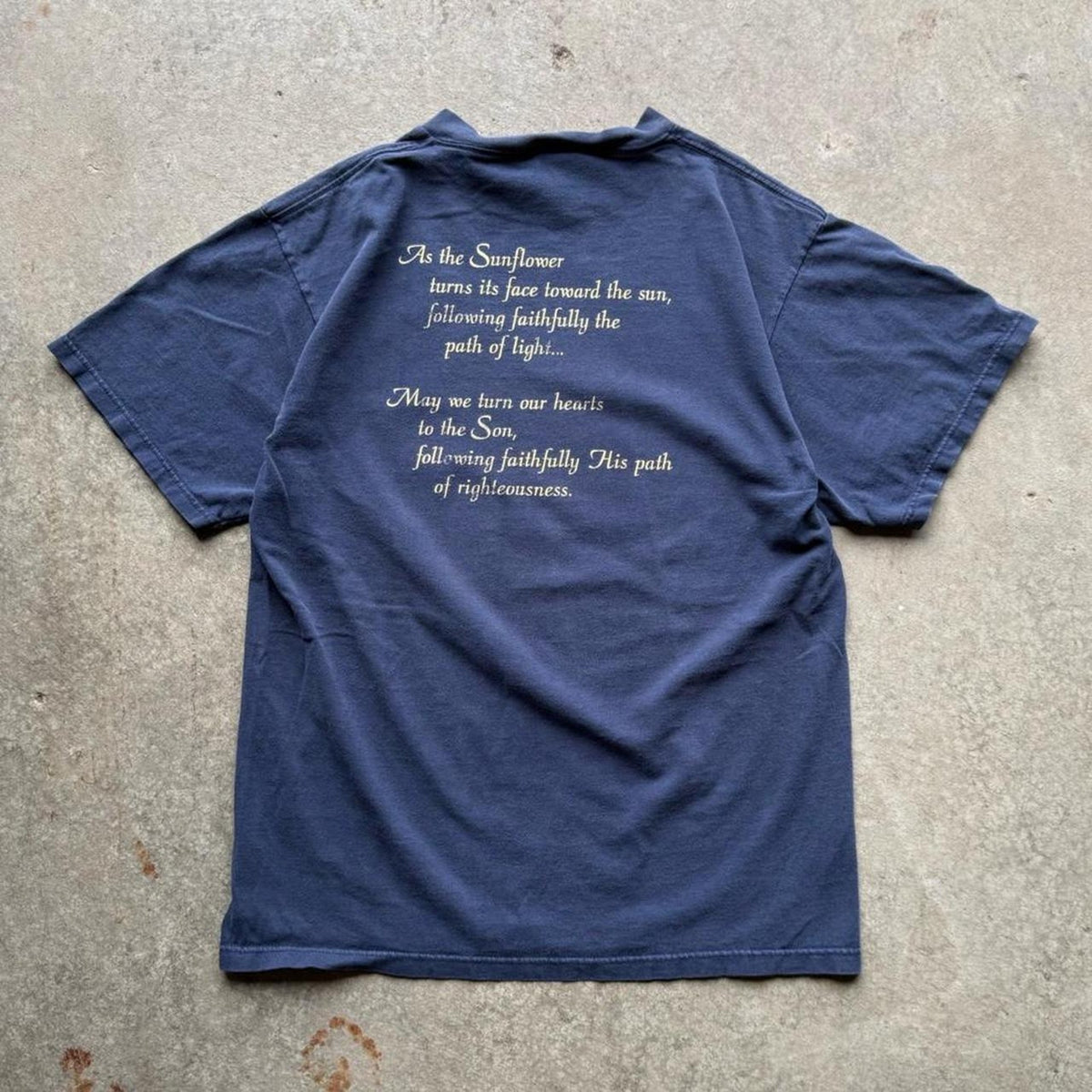 Vintage 90s Follow the Son Sunflower Jesus T-Shirt - Large