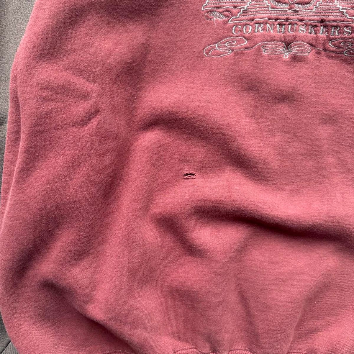 Vintage 90s Nebraska Huskers Embroidered Crewneck - Large