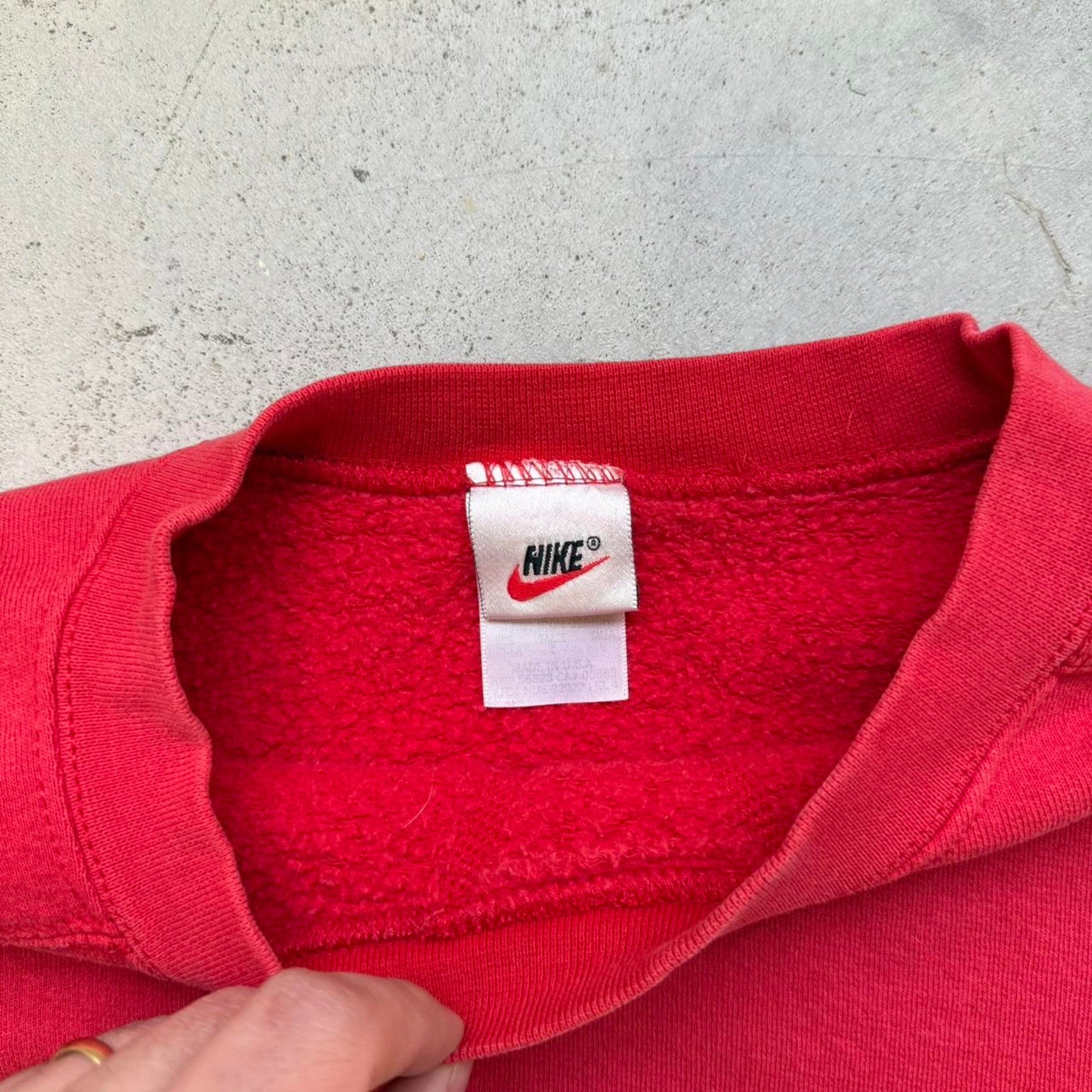 Vintage 90s Nike Center Swoosh Logo Check Crewneck - Large