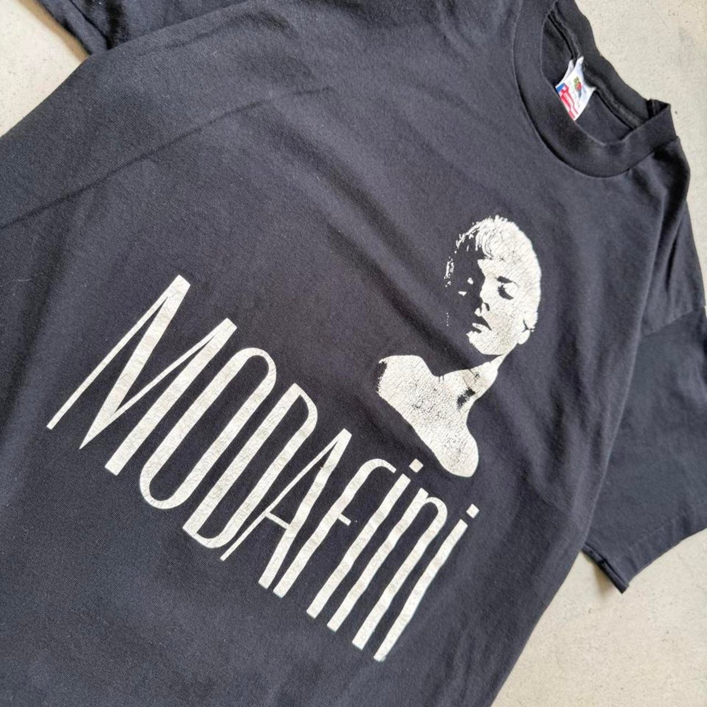 Vintage 90s Modafini Art Busy T-Shirt - Large