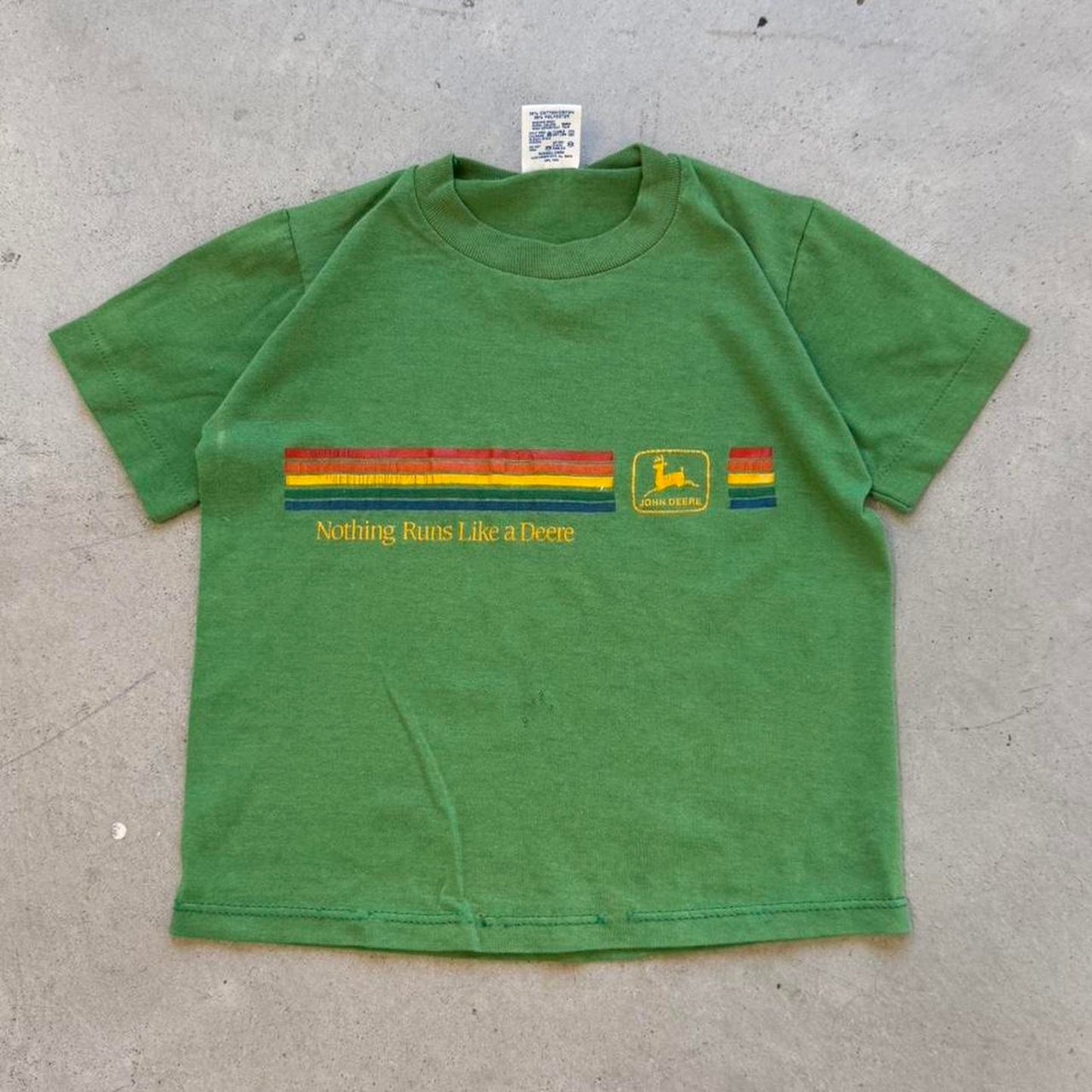 Vintage 80s John Deere Tractors T-Shirt - Kids Small 6-8
