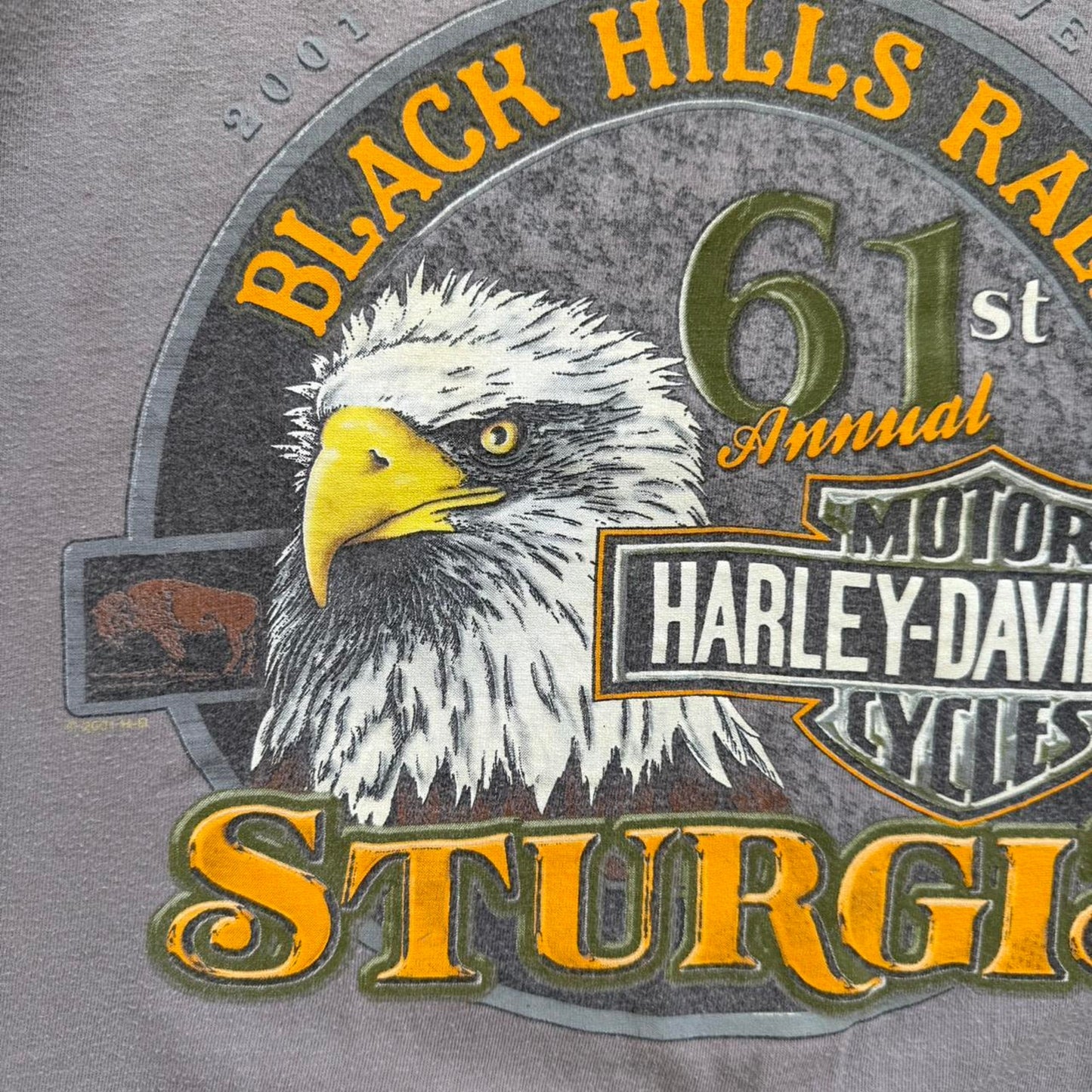Vintage Harley Davidson Motorcycles Black Hills Rally Biker T-Shirt - X-Large