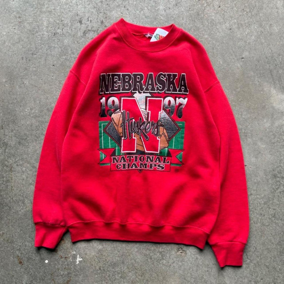 Vintage 1997 Nebraska Huskers National Champs Crewneck - Large