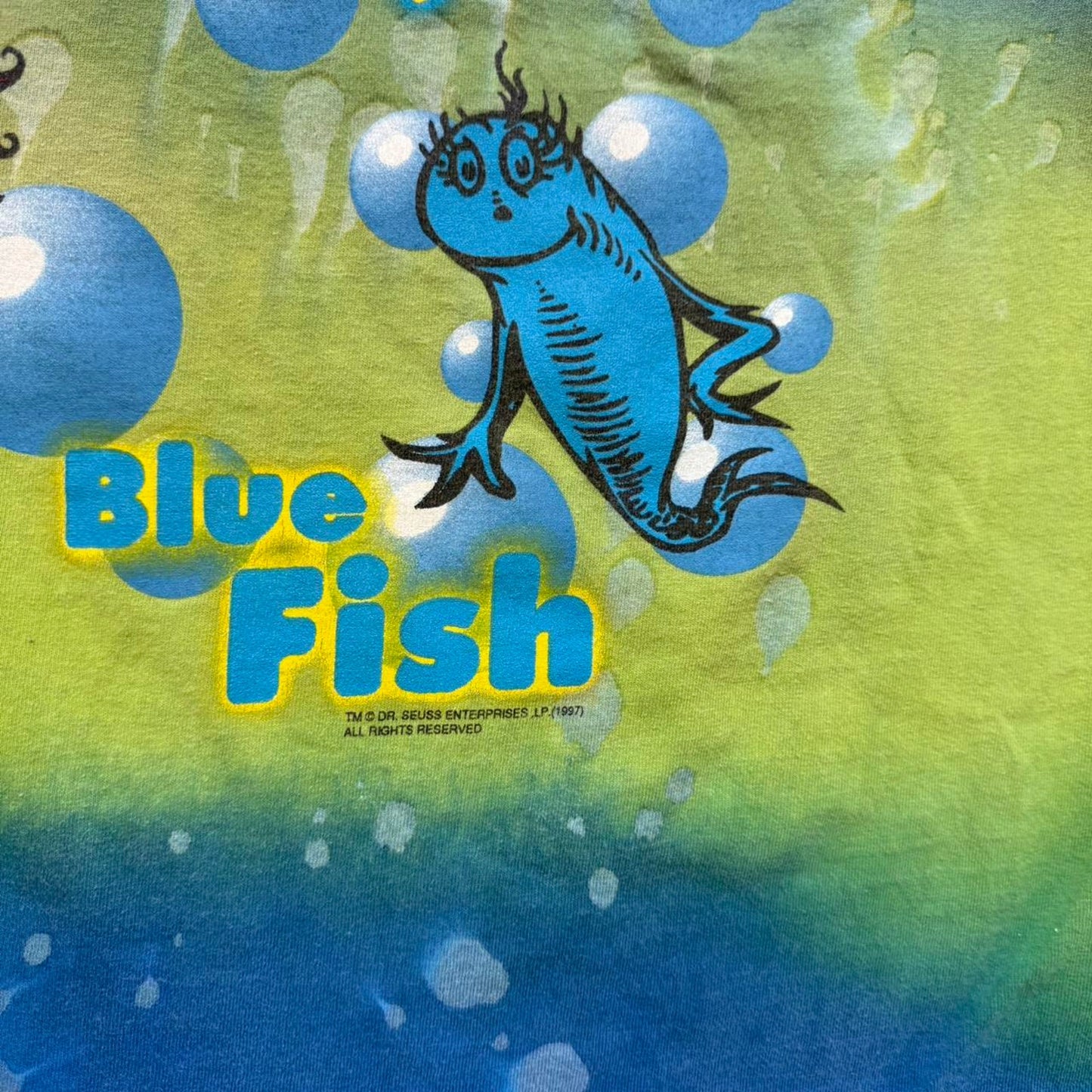Vintage 90s Dr Seuss Red Fish Tie Dye T-Shirt - X-Large