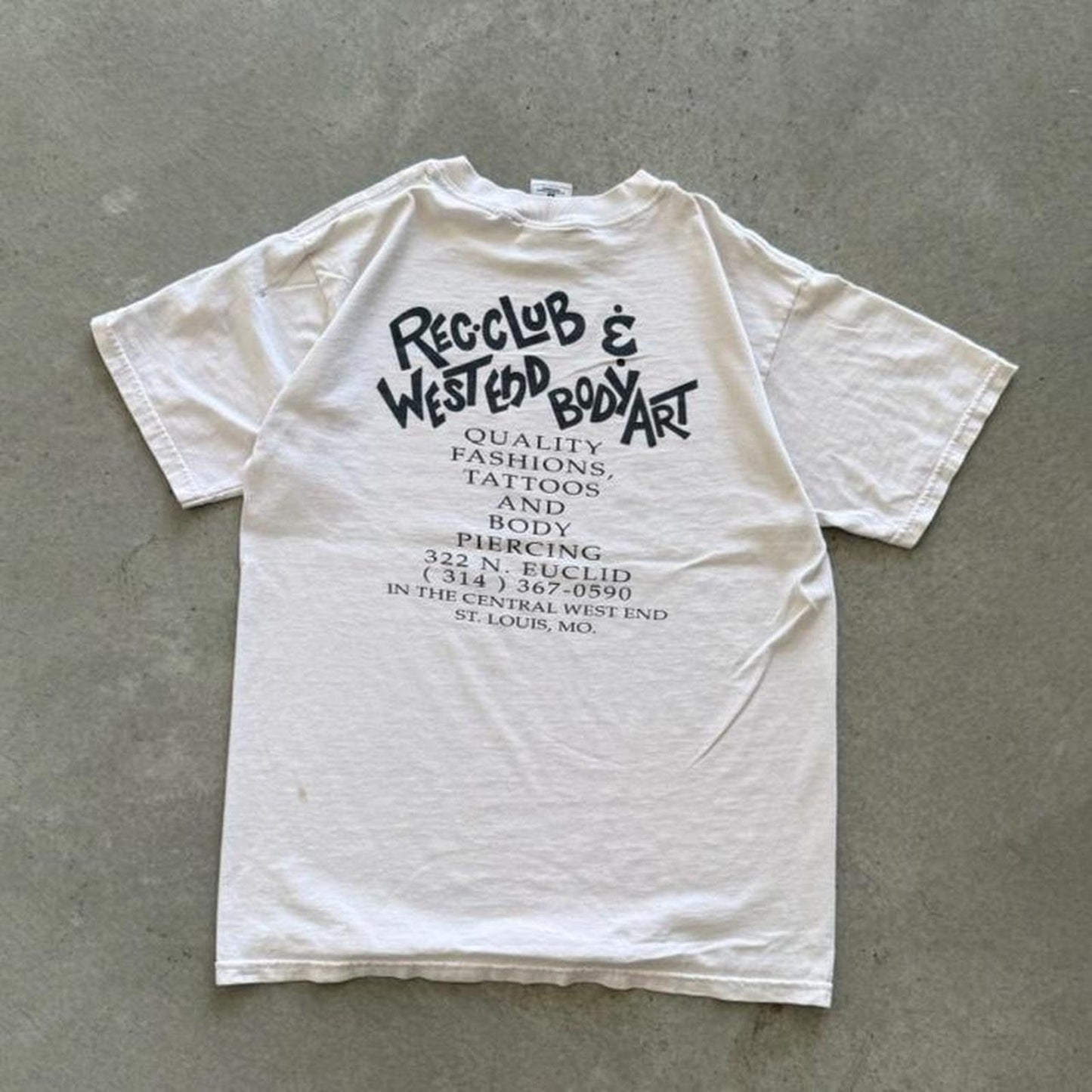 Vintage 90s West End Body Art Piercing and Tattoo T-Shirt - Medium