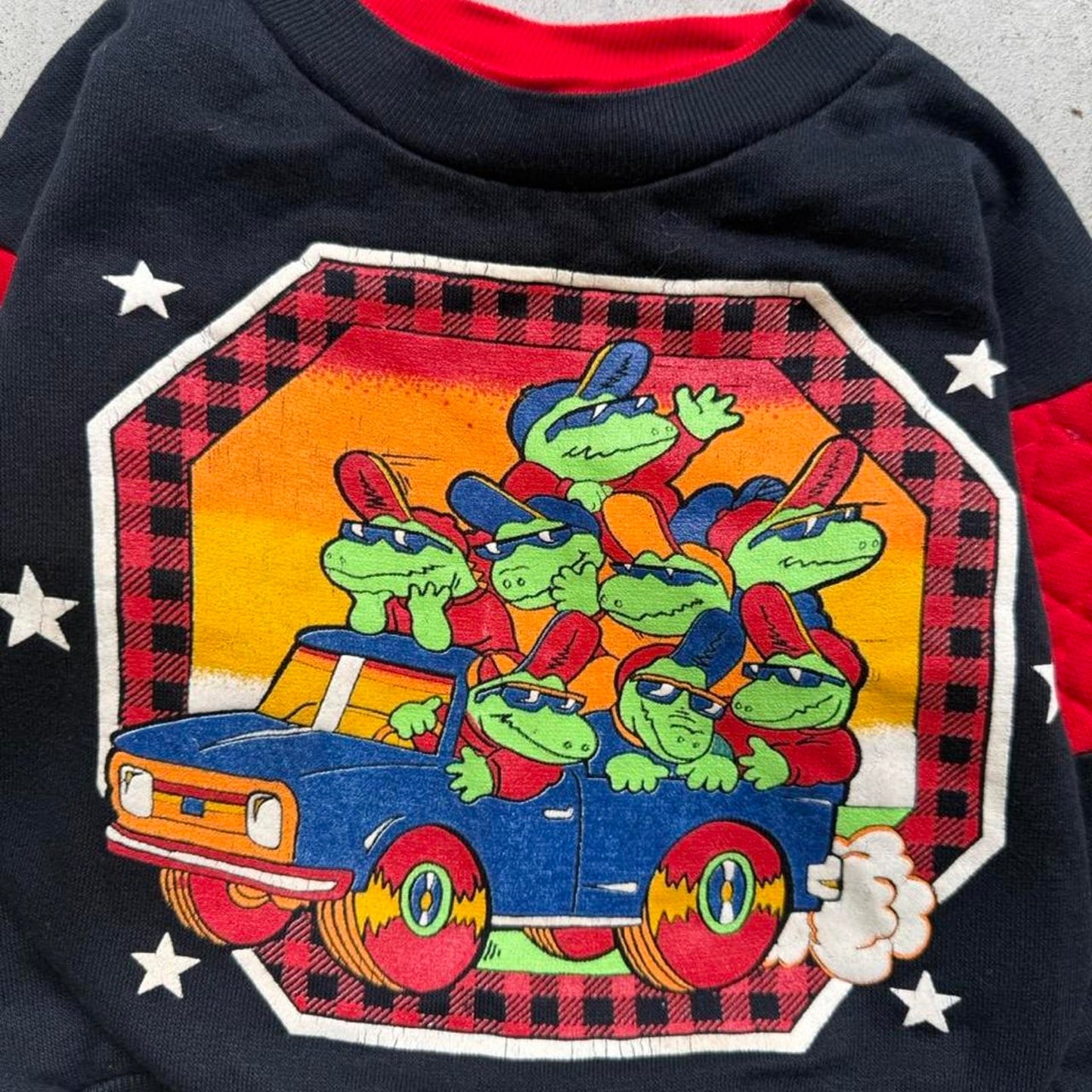 Vintage 90s Alligator Croc Car Cartoon Crewneck - Kids 2T