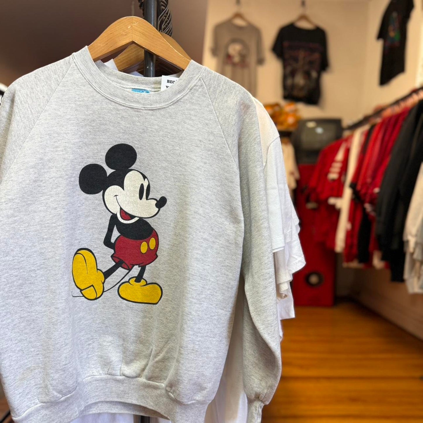 Vintage 80s Mickey Mouse Disney Cartoon Crewneck - Large