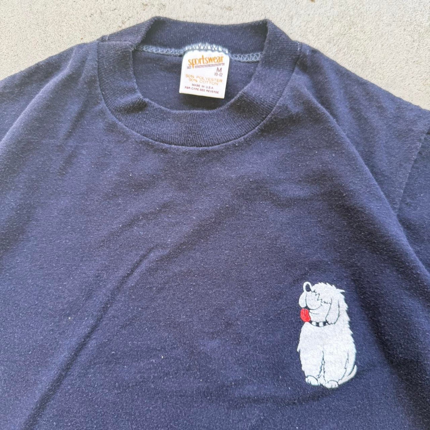 Vintage 80s Cartoon Dog T-Shirt - Kids Medium 10-12