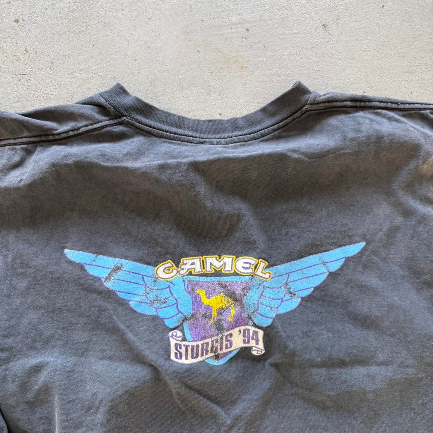 Vintage 90s Camel Cigarettes Sturgis Crop T-Shirt - X-Large