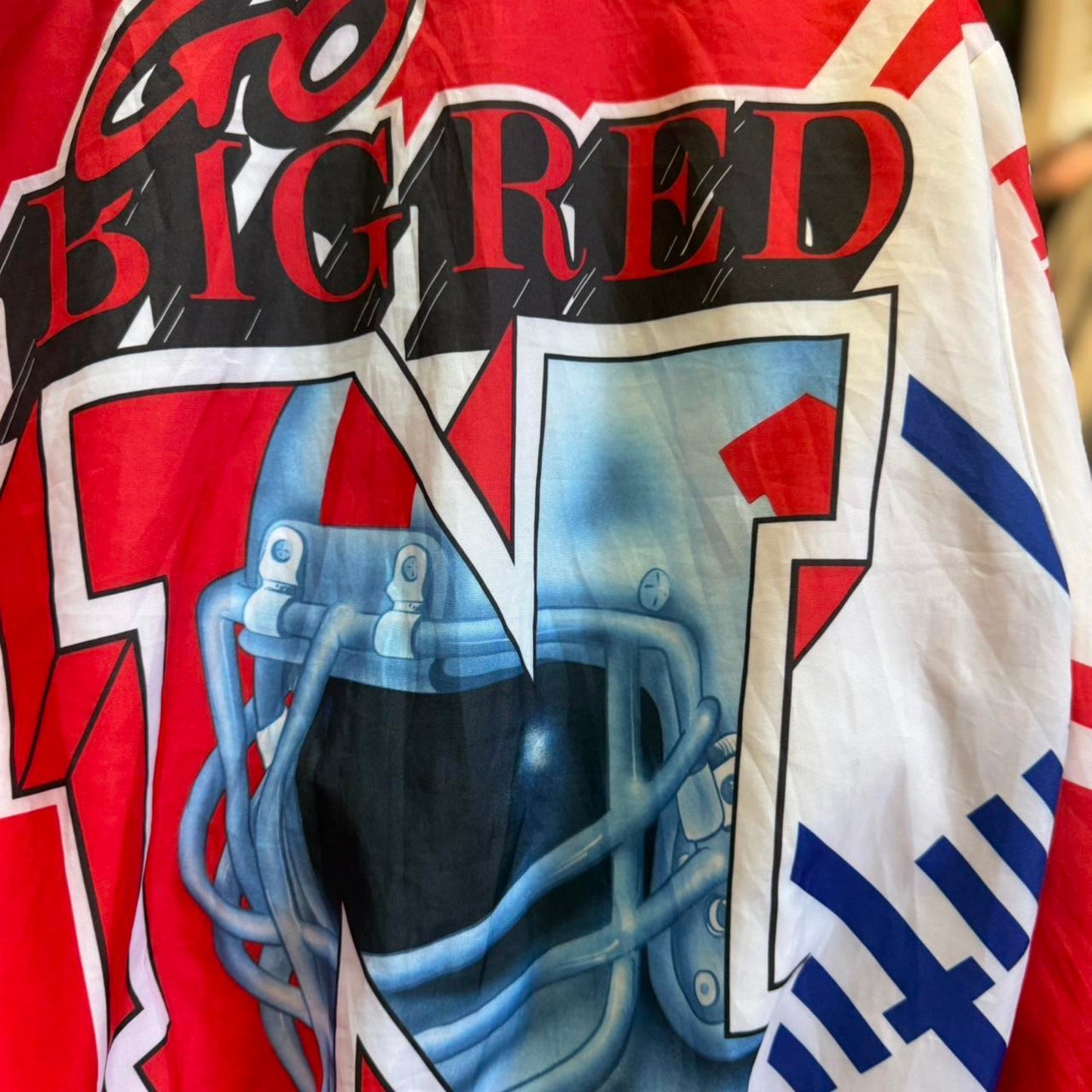 Vintage 90s Nebraska Huskers Chalkline AOP Satin Jacket - Large