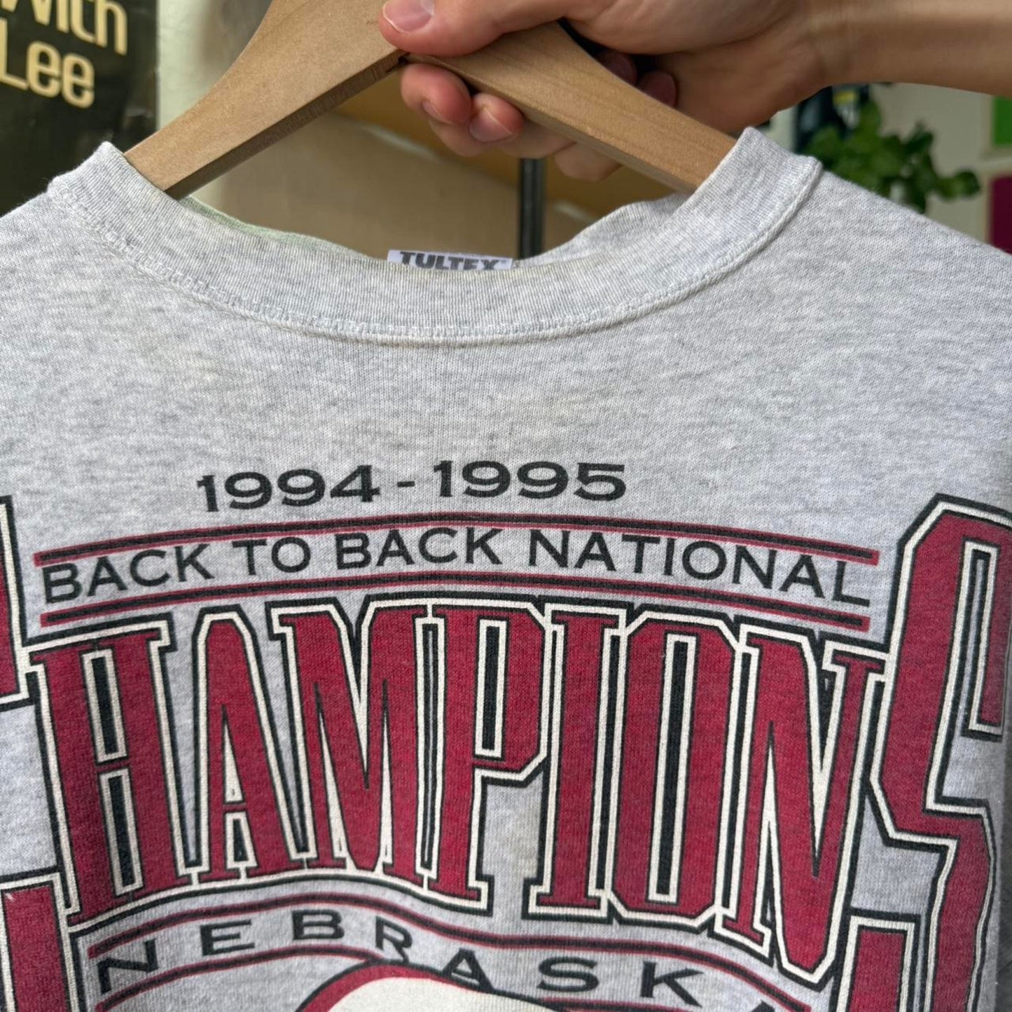 Vintage 90s Nebraska Huskers Champions Helmet Crewneck - Large