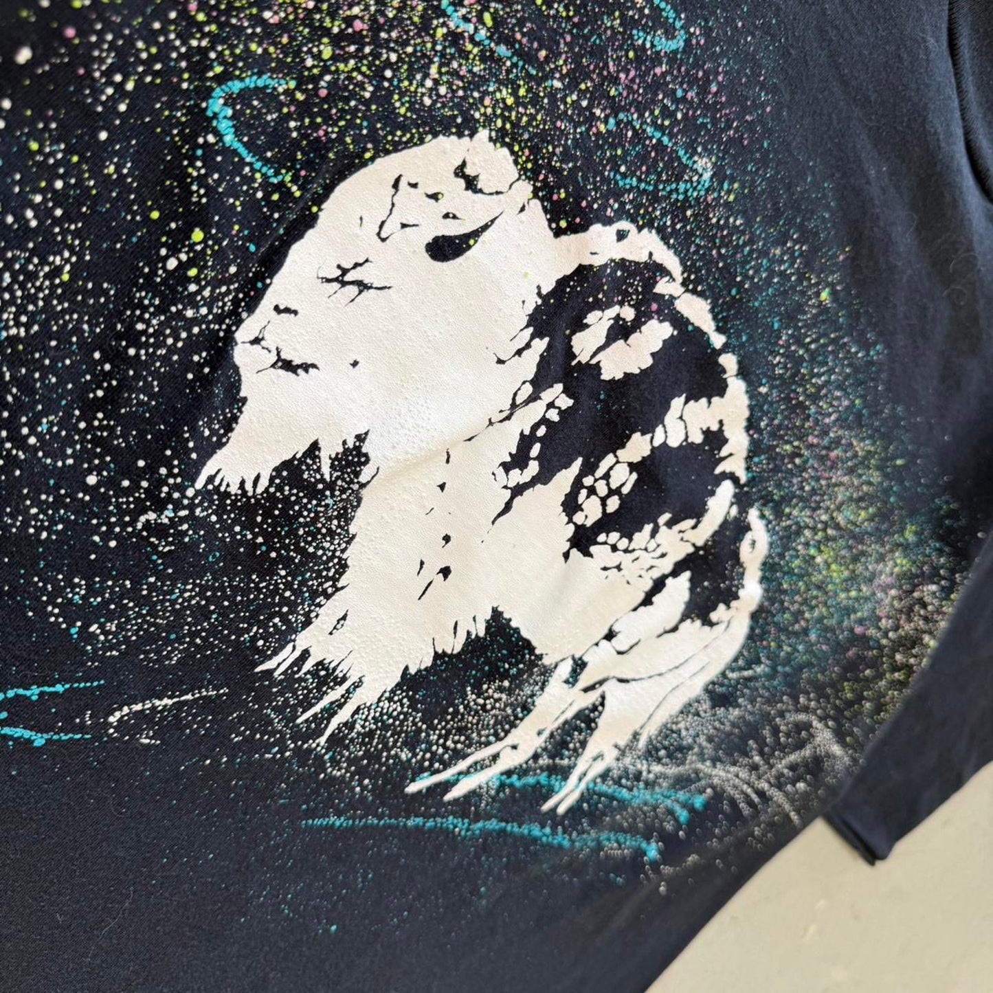 Vintage 90s Buffalo Bison Animal Art Style T-Shirt - Large