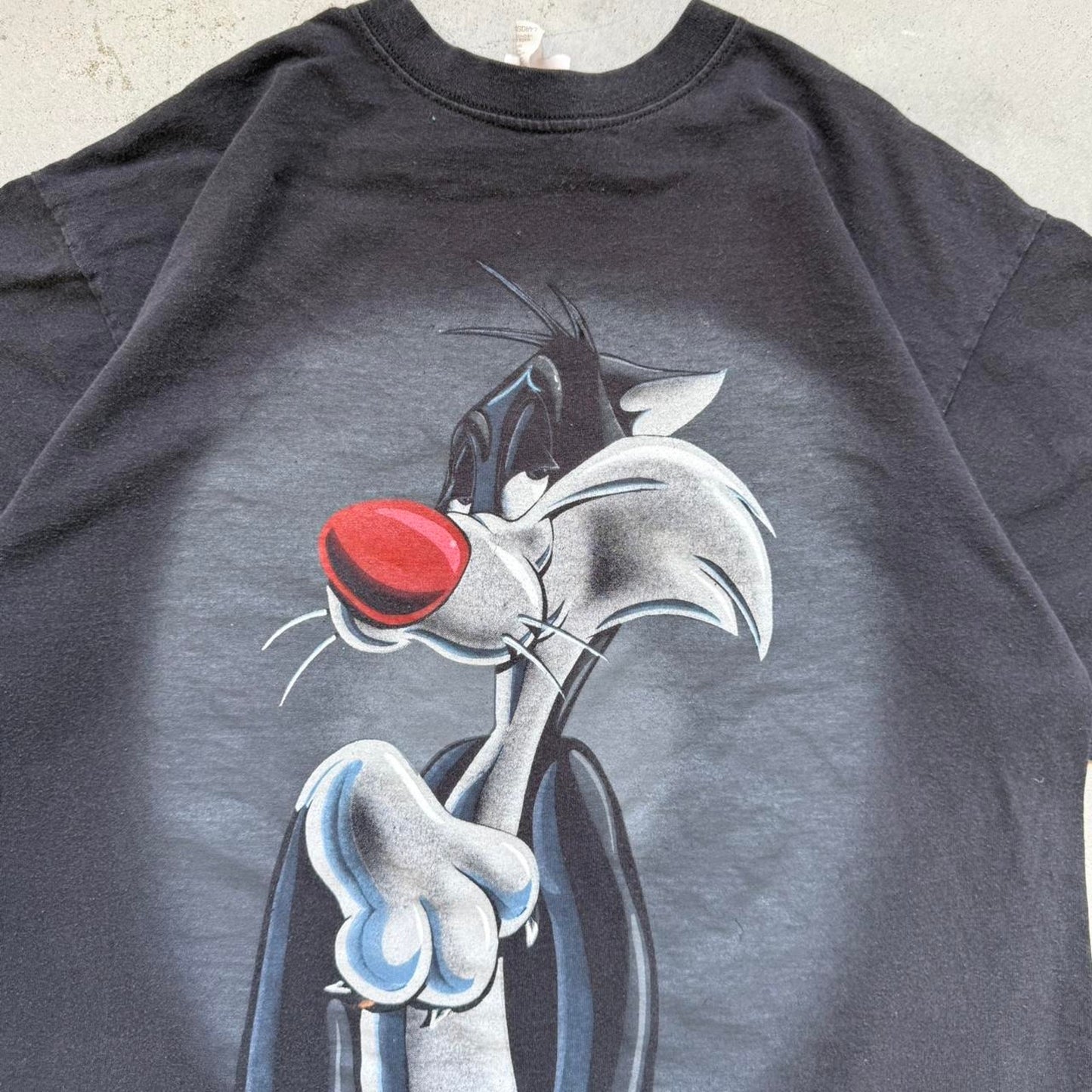 Vintage 90s Sylvester the Cat Looney Tunes Cartoon T-Shirt - Large