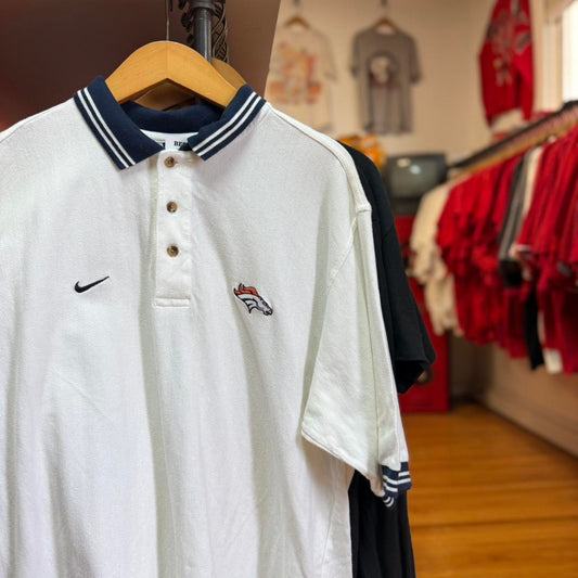 Vintage 90s Nike Denver Broncos Polo Shirt - Large