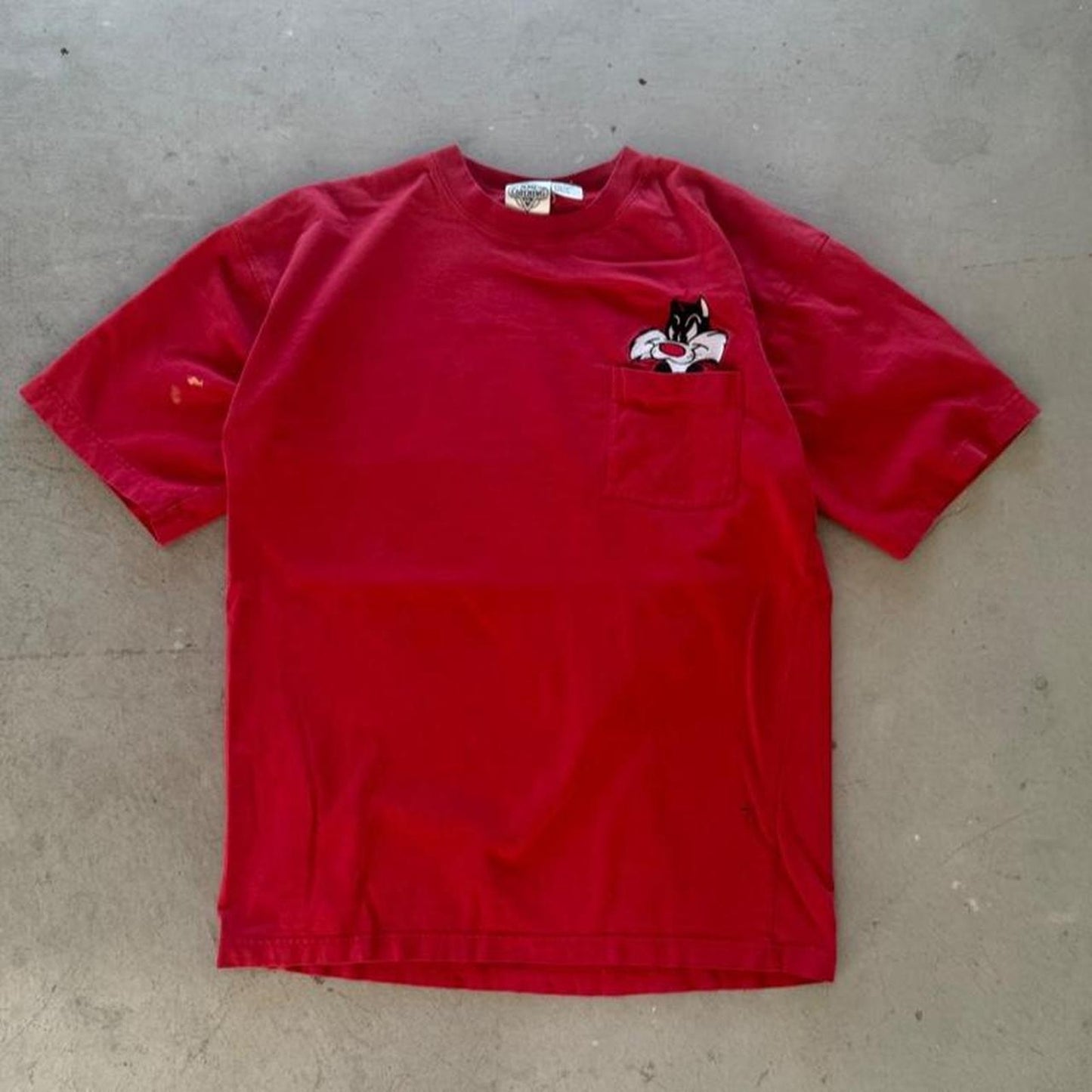 Vintage 90s Looney Tunes Sylvester Pocket T-Shirt - Large