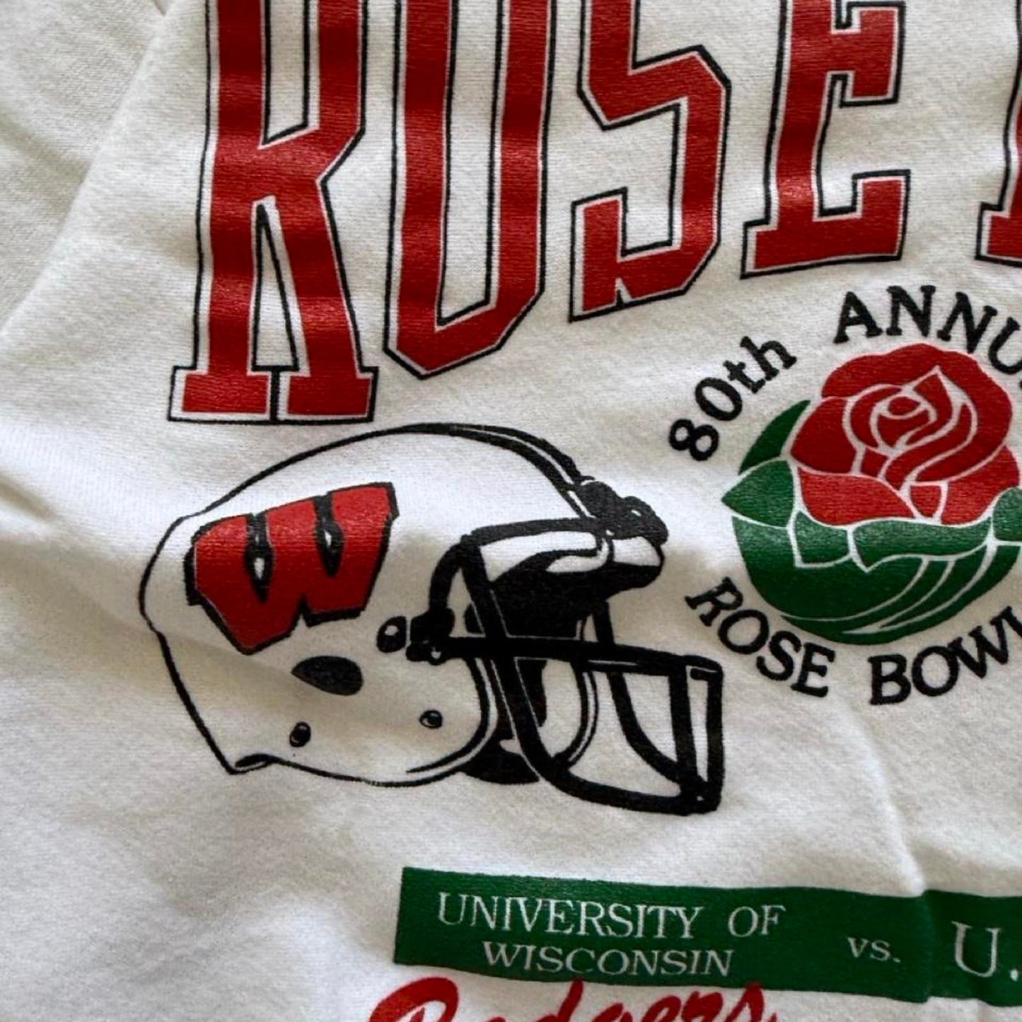 Vintage 1994 Rose Bowl Badgers vs Bruins Football Crewneck - X-Large