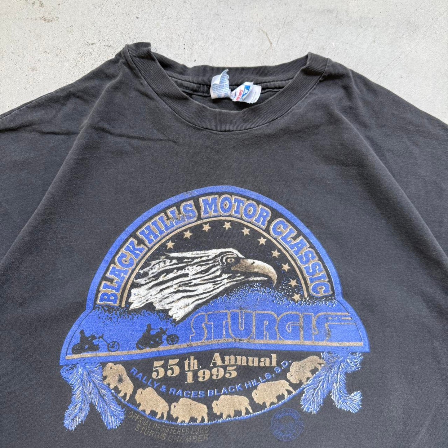 Vintage 90s Black Hills Motorcycle Rally Biker Harley T-Shirt - XX-Large