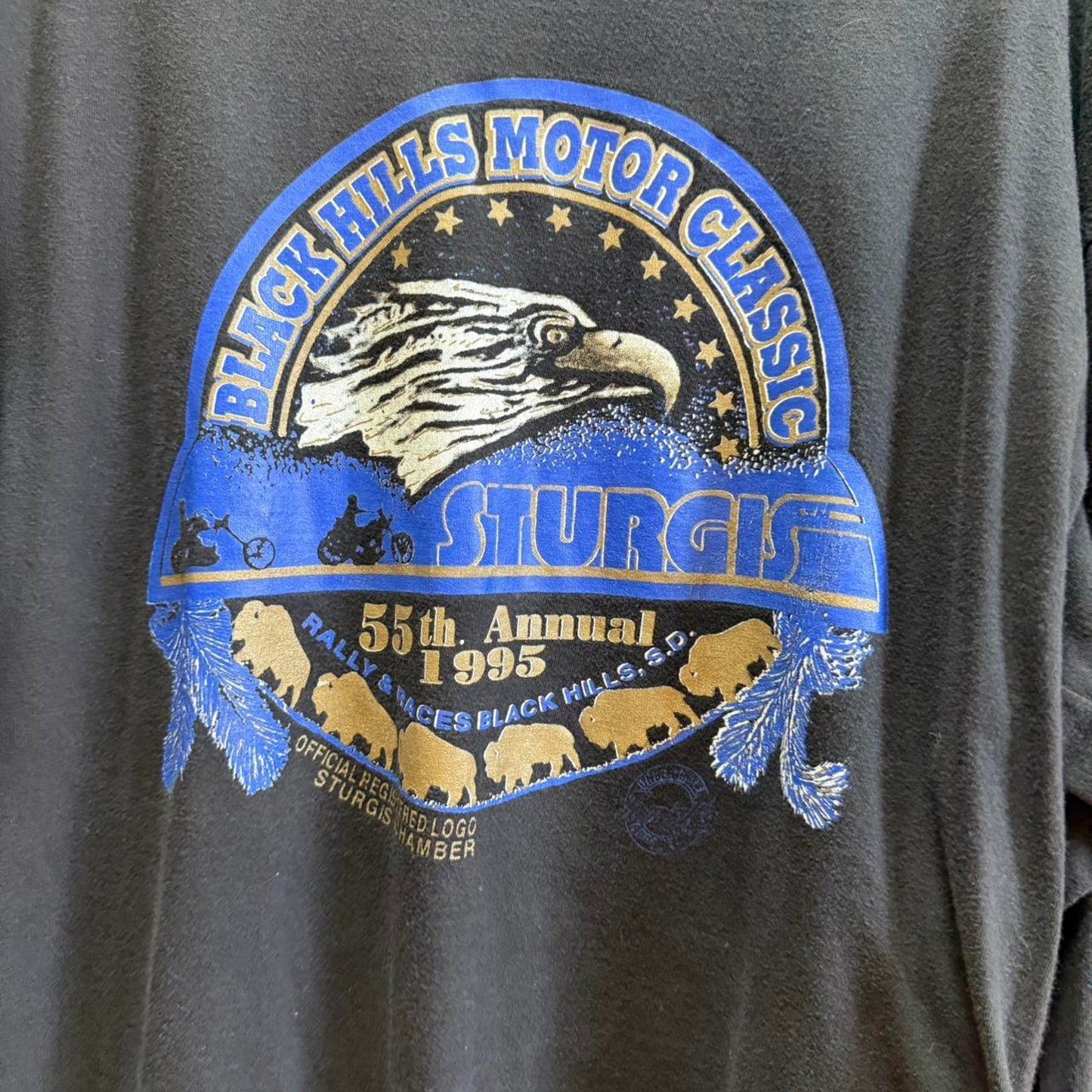 Vintage 90s Sturgis Black Hills Rally Biker T-Shirt