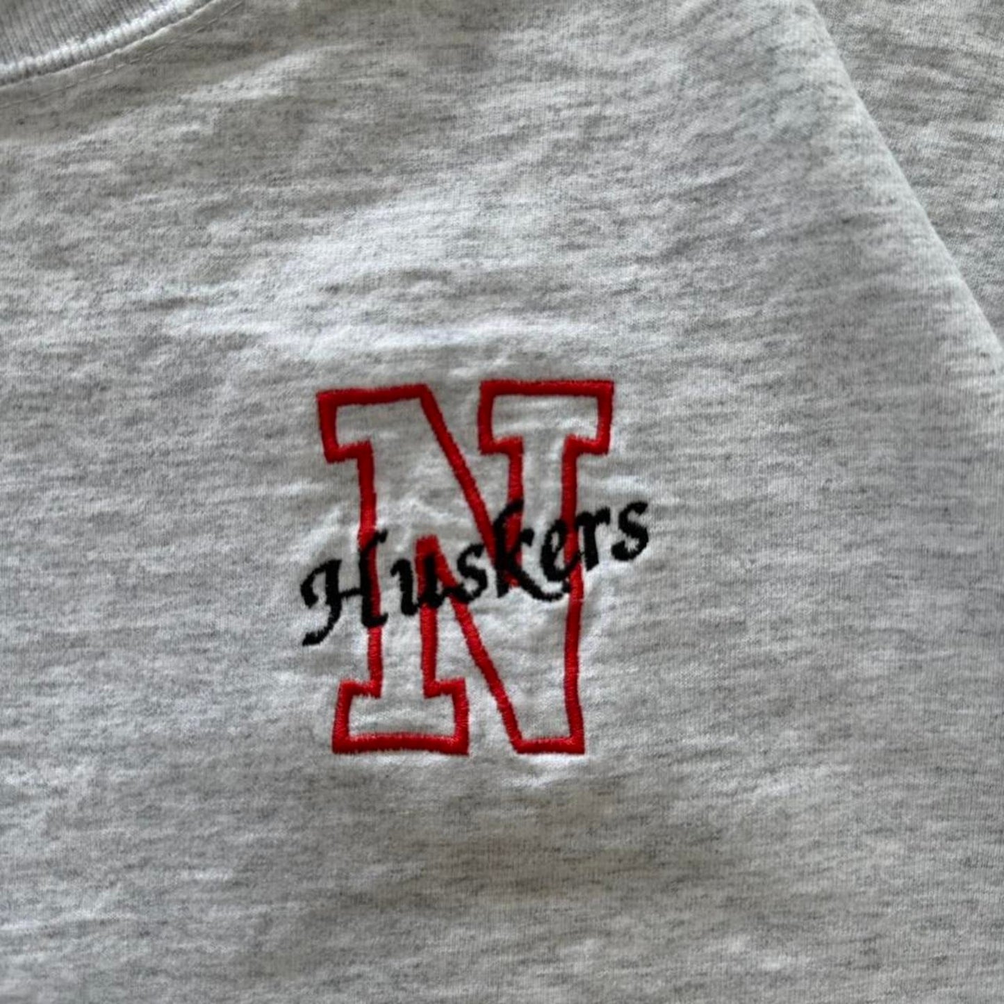 Vintage 90s Nebraska Huskers Embroidered T-Shirt - Large