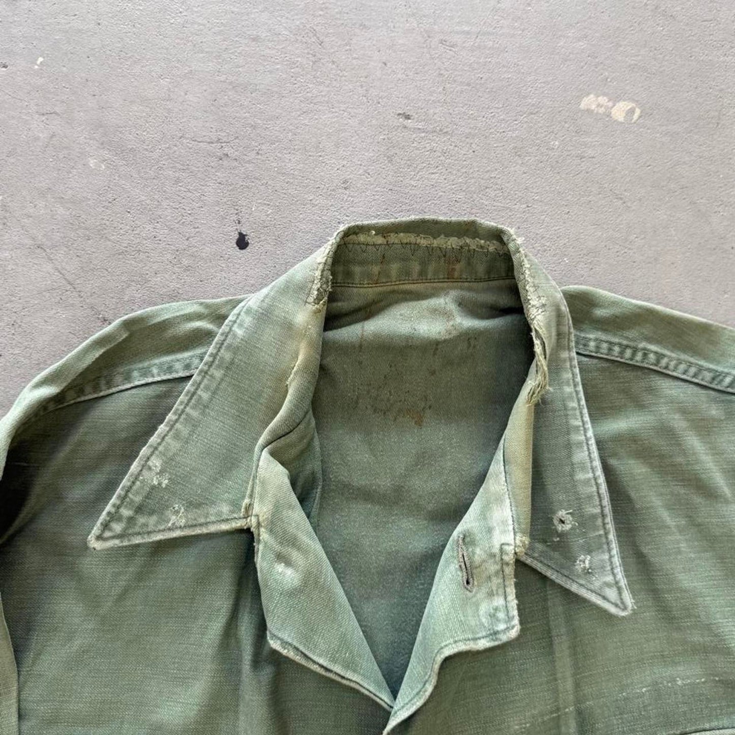 Vintage USMC Stamped HBT Button Up Shirt - Large