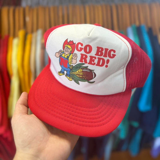 Vintage 90s Nebraska Huskers Go Big Red Trucker Cap