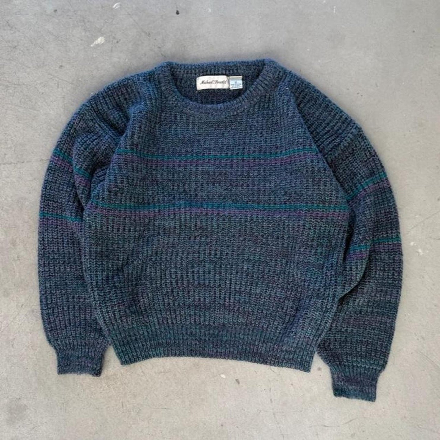 Vintage 90s Striped Sweater - Small