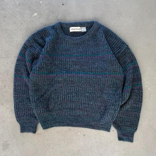 Vintage 90s Striped Sweater - Small