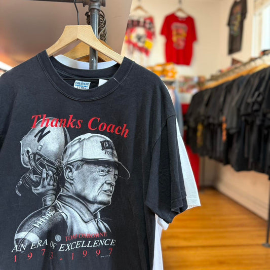 Vintage 90s Nebraska Huskers Thanks Coach Tom Osborne T-Shirt
