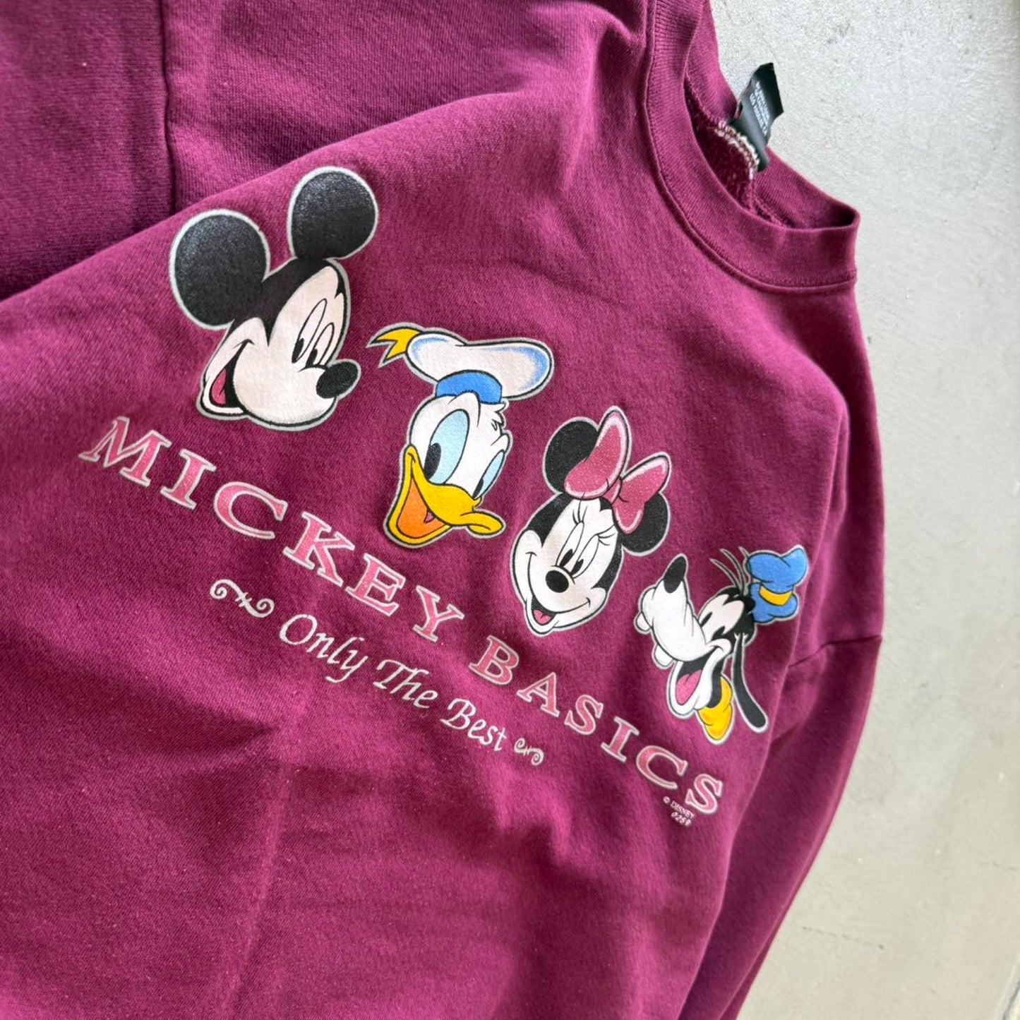 Vintage 90s Disney Mickey Mouse Basics Crewneck - Medium