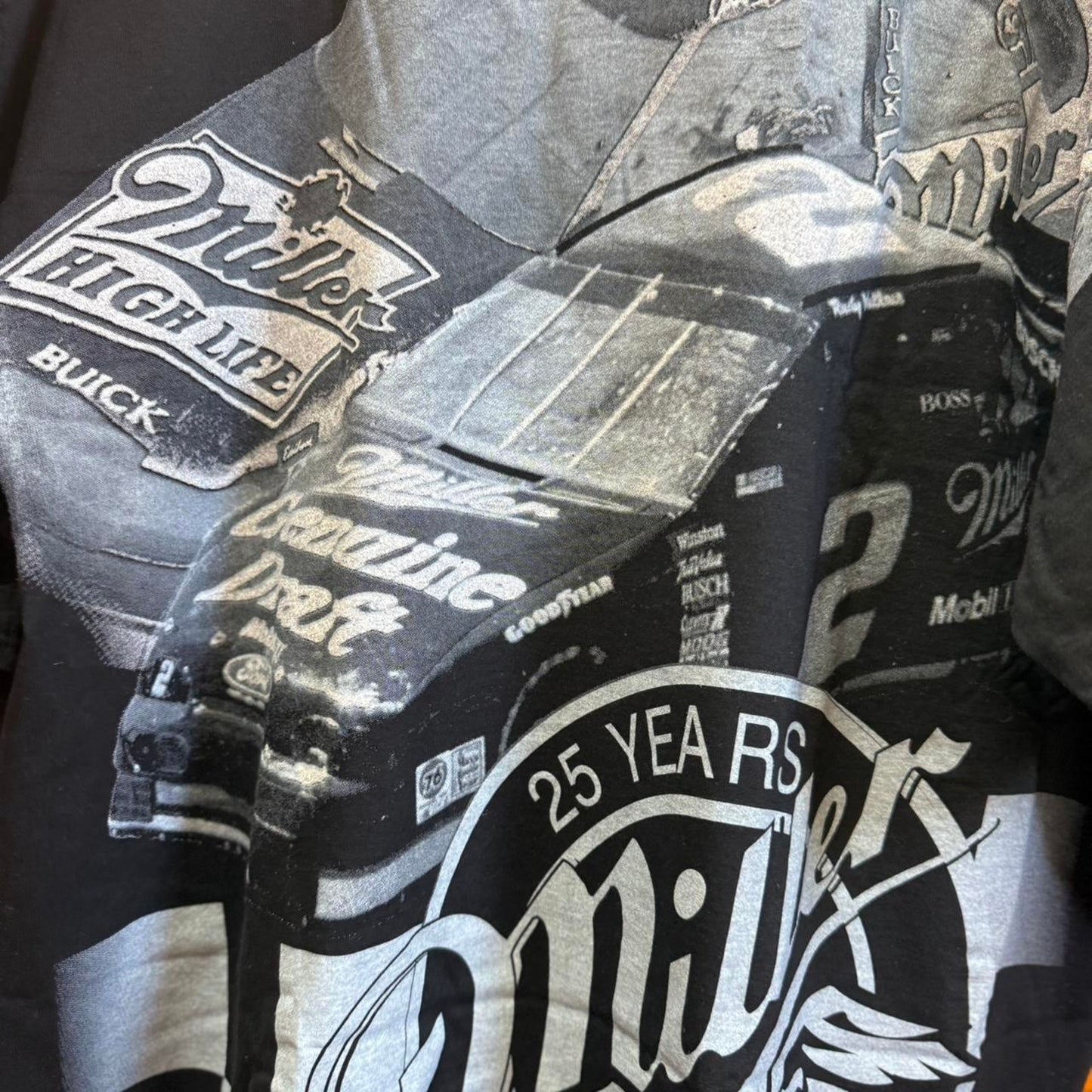 Vintage Miller Racing 25th Anniversary AOP Racing NASCAR T-Shirt - X-Large