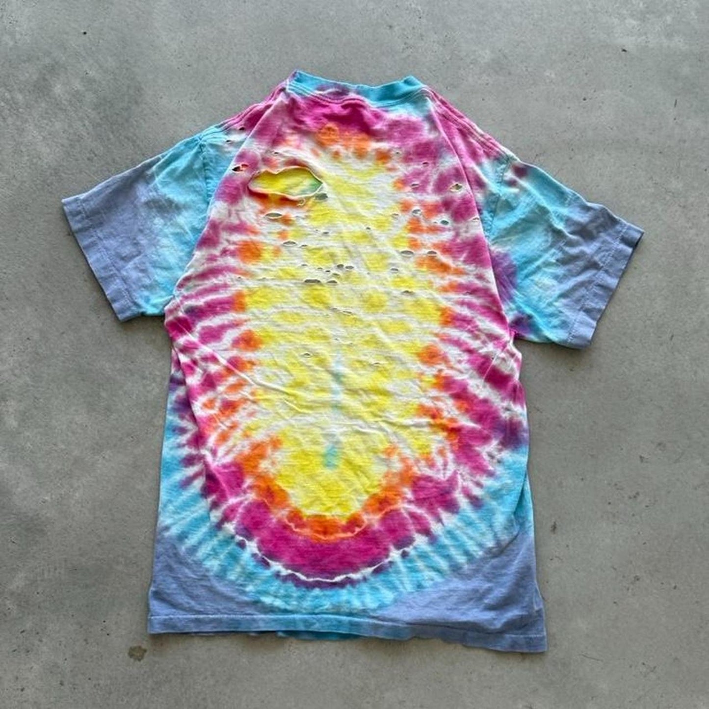 Vintage 90s Grateful Dead Steal Your Face Distressed Band T-Shirt - Large