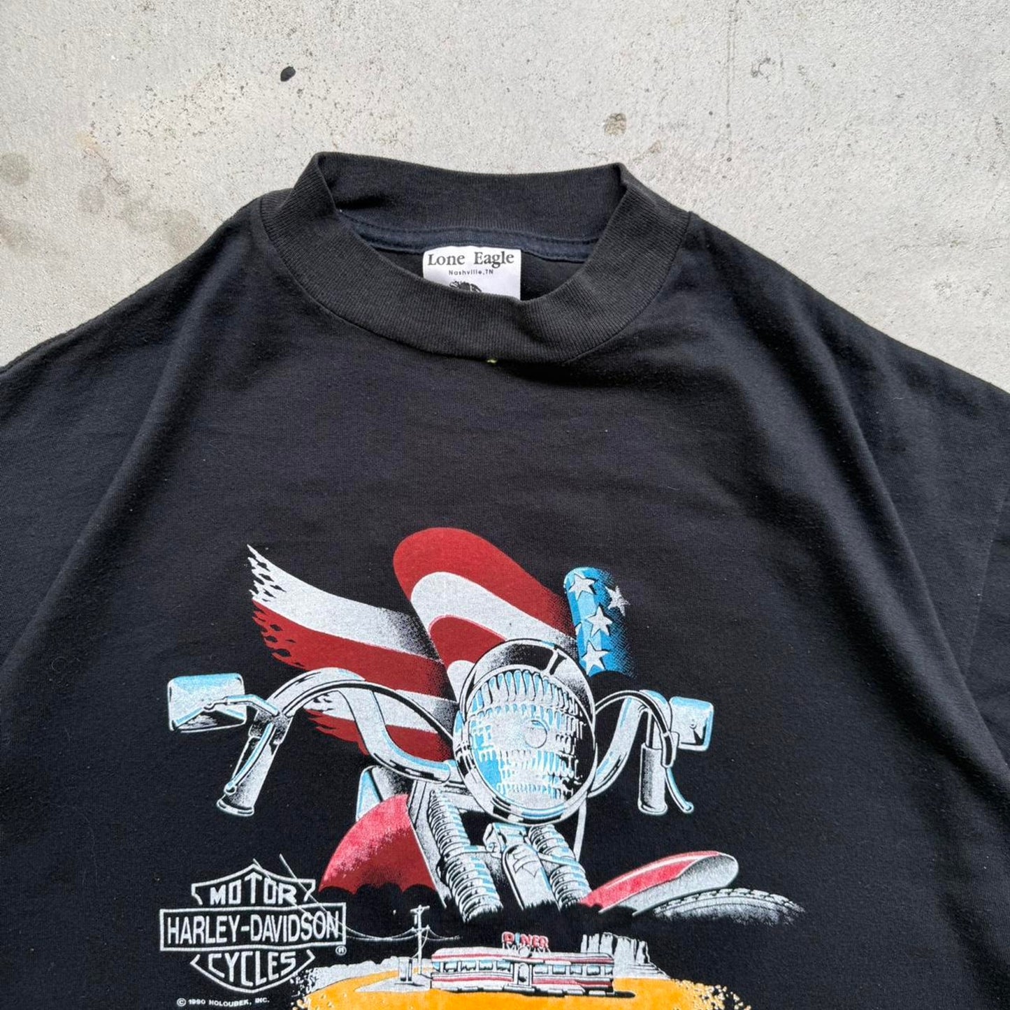 Vintage 80s Harley Davidson Motorcycles The Eagles Next Biker T-Shirt - X-Large