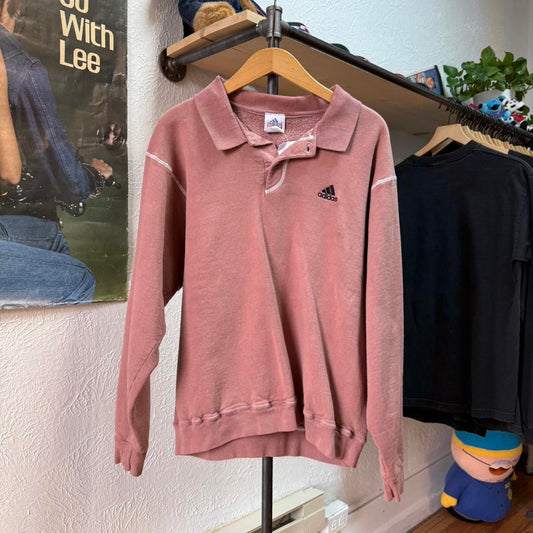 Vintage 90s Adidas Collared Crewneck - Large