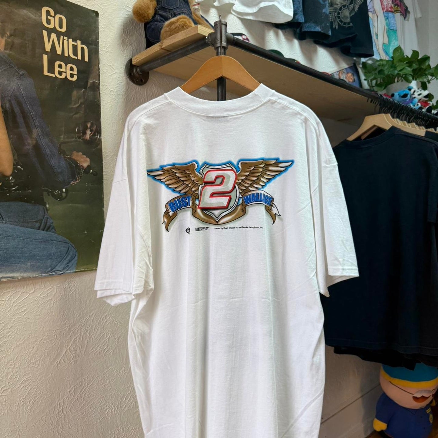 Vintage 90s Rusty Wallace NASCAR Racing Race Car T-Shirt - X-Large