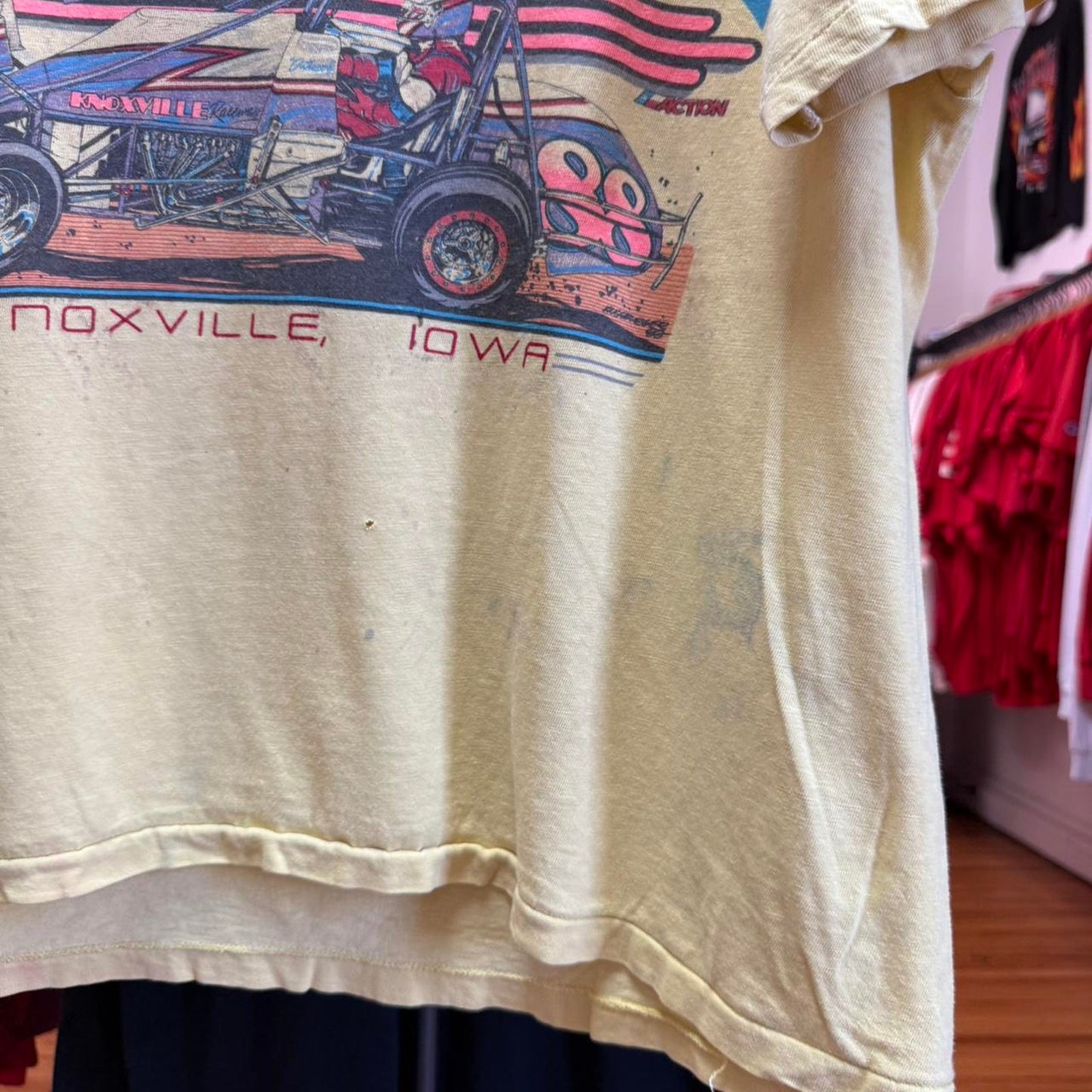 Vintage 1988 Knoxville Nationals Dirt Track Racing T-Shirt - Large