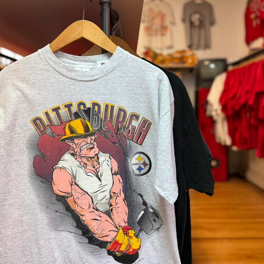 Vintage 90s Pittsburgh Steelers Break Through NFL T-Shirt