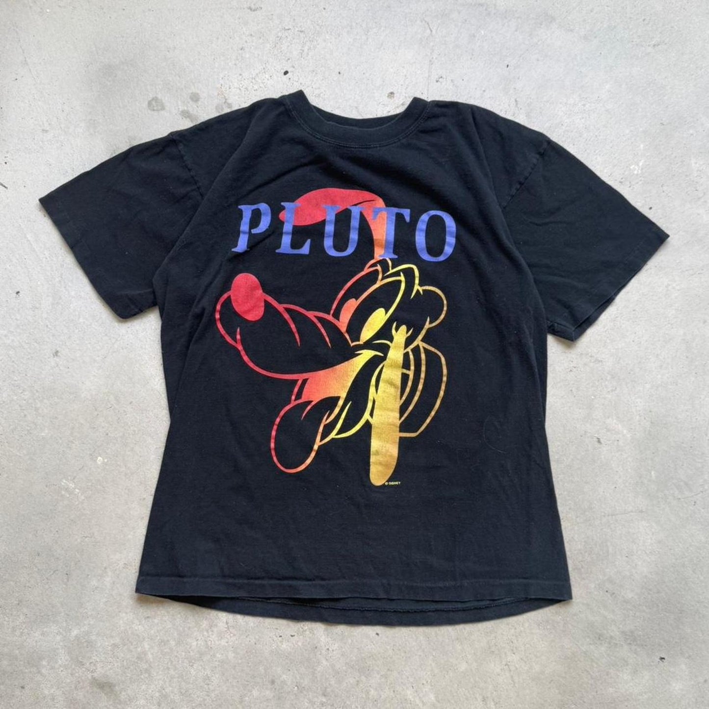 Vintage 90s Disney Pluto Mickey Mouse T-Shirt - Large