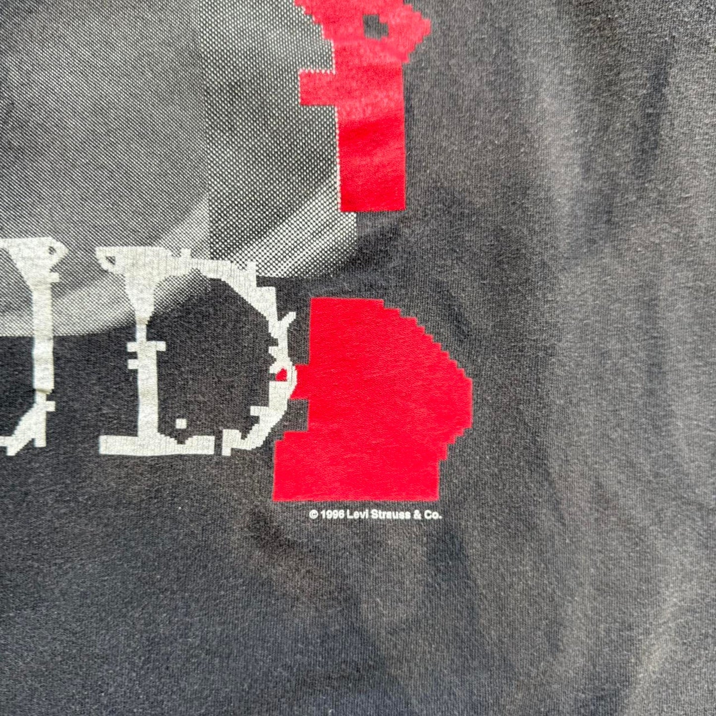 Vintage 90s Faded Black Levi’s I Am Loud T-Shirt - X-Large