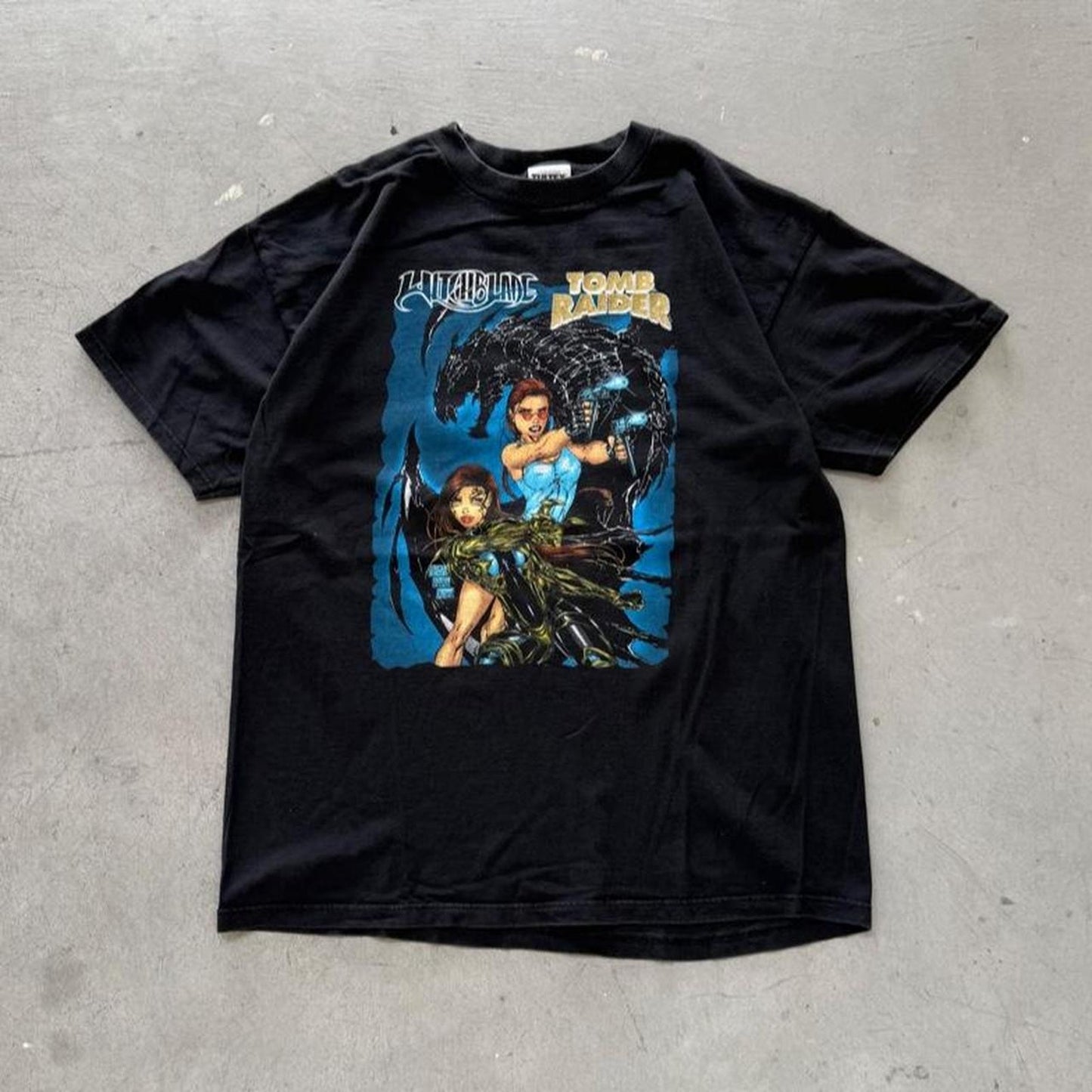 Vintage 90s Tomb Raider Witchblade Comic T-Shirt - X-Large