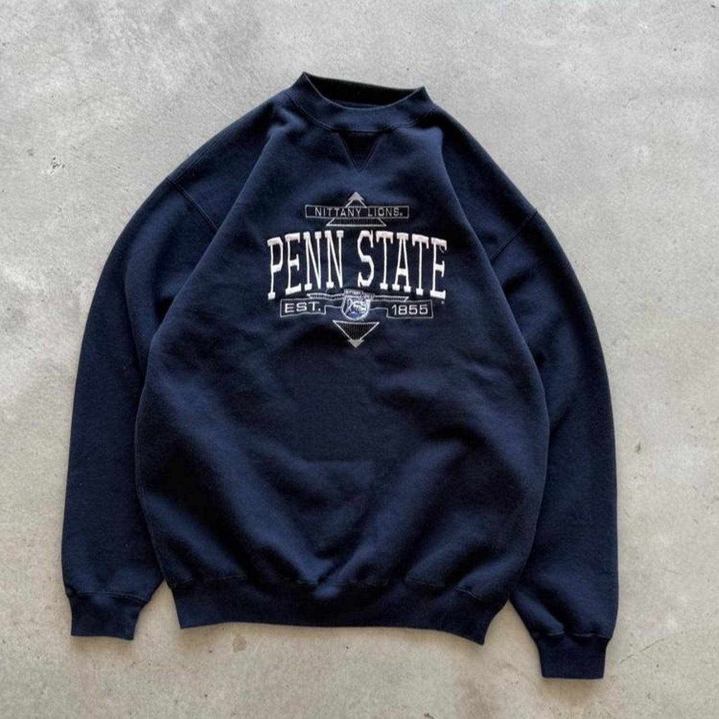 Vintage 90s Penn State Nittany Lions Embroidered Crewneck - Large